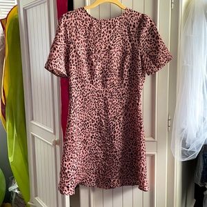 Cheetah print short sleeve dress